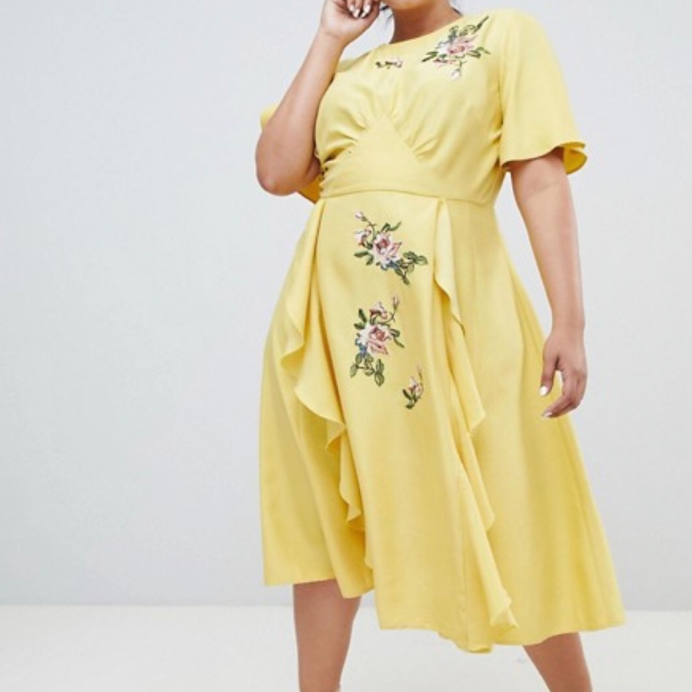 ASOS Yellow Floral dress
